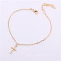 Shangjie OEM Summer Personality All-Match Popular Anklet Cross Simple Cross Best Friend Anklet Anklets